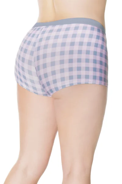Unisex Pink & Grey Plaid Boxer Brief — image 6 of 8