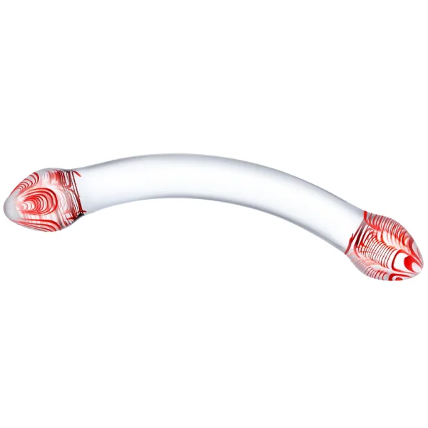 Gläs Red Head Glass Double Dildo