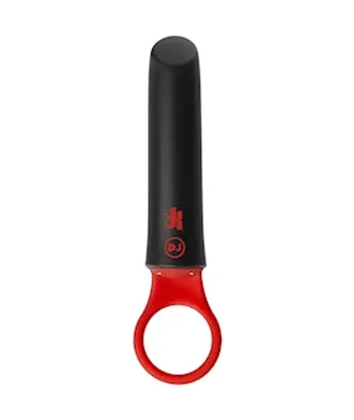 Kink - Power Play Vibrator With Silicone Grip Ring - Black/red — image 3 of 4