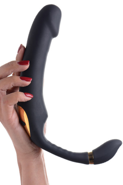 Inmi 7.4" Come-Hither Vibrator With Poseable Clitoral Stimulator
