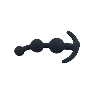 Tri bead Anal Chain Black Medium