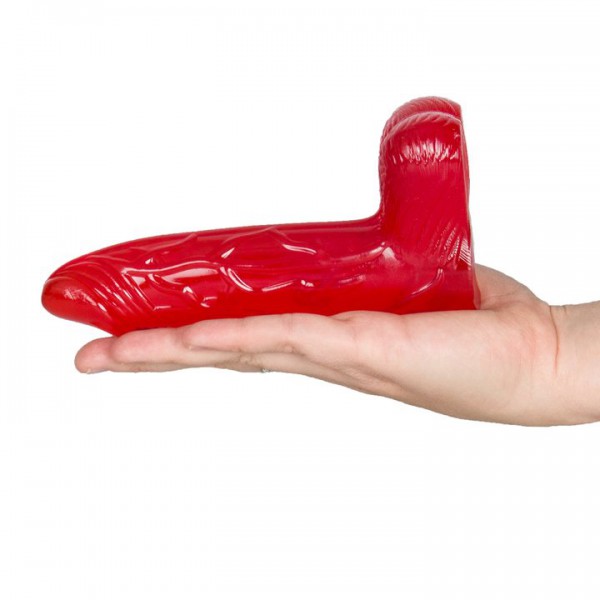 Bondara Crystal Clear Red Ballsy Dildo – 6 Inch