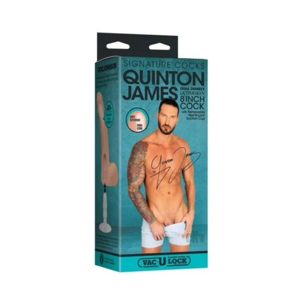 Porn Star Masturbators: Signature Cocks Quinton James Ultraskyn 8 In. Dual Density Dildo With Removable Vac-u-lock Suction C