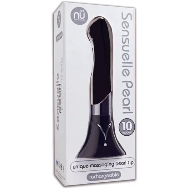 Pearl 10 Function Rechargeable Silicone Vibrator By Nu Sensuelle - Black
