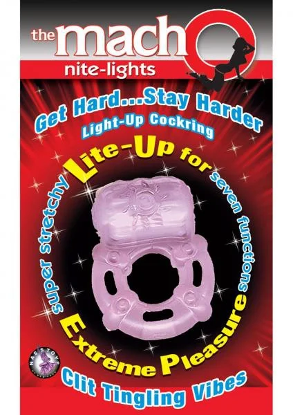The Macho Nite Lights Clit Tingling Vibes 7 Function Purple