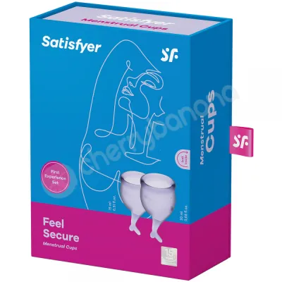 Satisfyer Feel Secure Purple Menstrual Cups 2pk