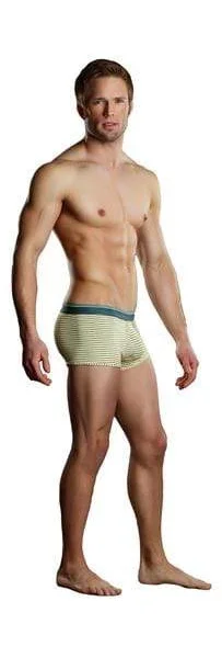 Heather Stripe Pouch Enhancer Short - Extra Large Yellow and Grey