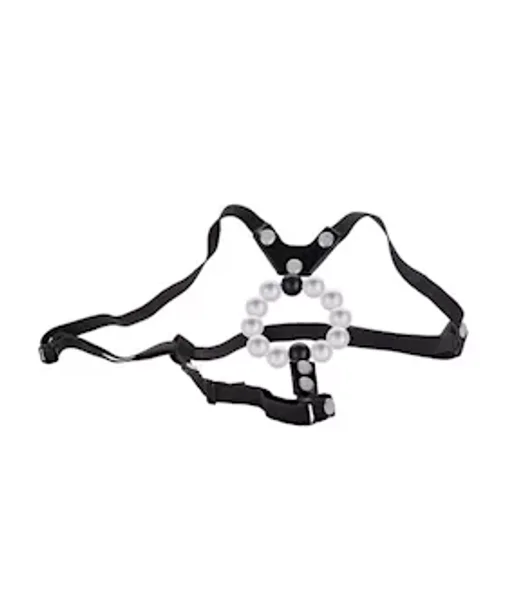 Lover's Thong With Pleasure Pearls - Black - O/s — image 4 of 6