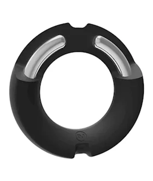 Kink - Silicone Covered Metnal Cock Ring - Black - 35mm — image 6 of 6