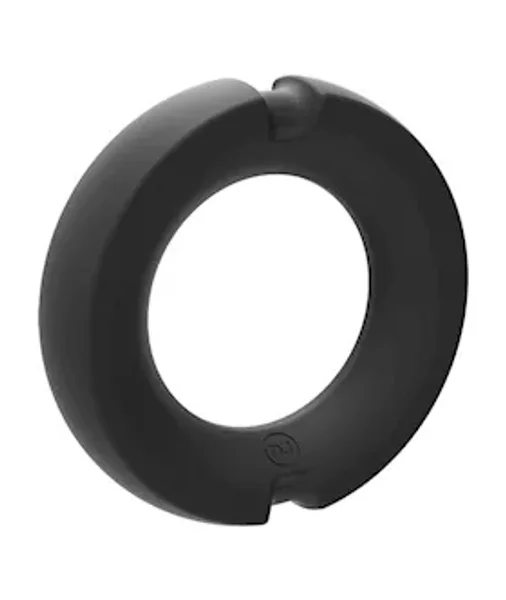 Kink - Silicone Covered Metnal Cock Ring - Black - 35mm — image 4 of 6