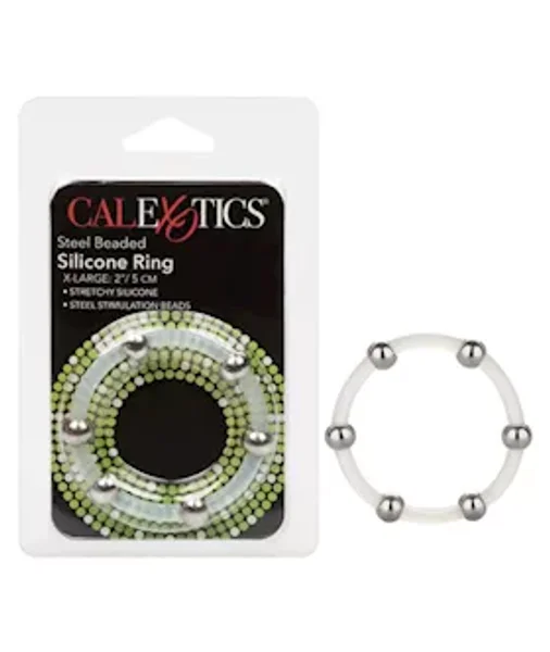 Steel Beaded Silicone C-ring - Clear - X-large — image 6 of 8
