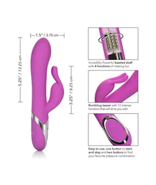 Enchanted Bunny - Rabbit Vibrator - Purple - 9.1 Inch — image 17 of 20