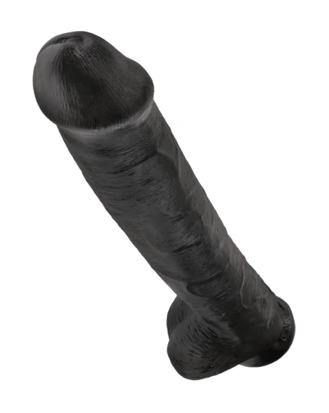 King Cock 15 Inch Cock With Balls - Black - 15 Inch