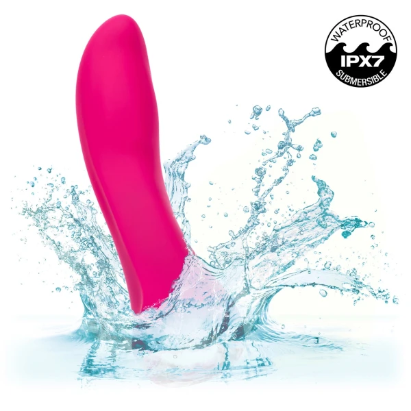Gem Vibe Collection 7" Glider Rechargeable Waterproof Silicone G-Spot Vibrator By CalExotics - Pink