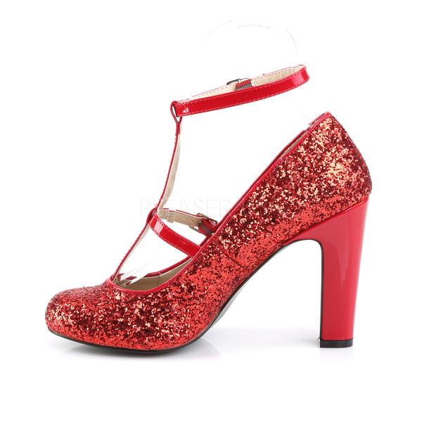 4 inches Heel, 1 1/2 inches PF Round Toe Pump W/ Glitters — image 7 of 20