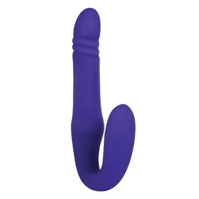 Adam Eve Eve s Ultimate Thrusting Strapless Strap On Rechargeable Vibrating Dildo