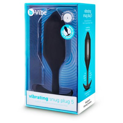 B vibe Vibrating Snug Plug 5 Black