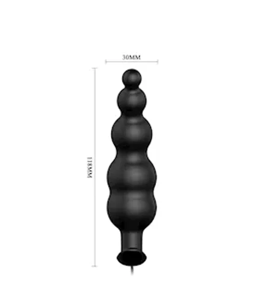 Remote Control Vibrating Anal Butt Beads - 4.6 Inch - Black - 4.4 Inch — image 7 of 9