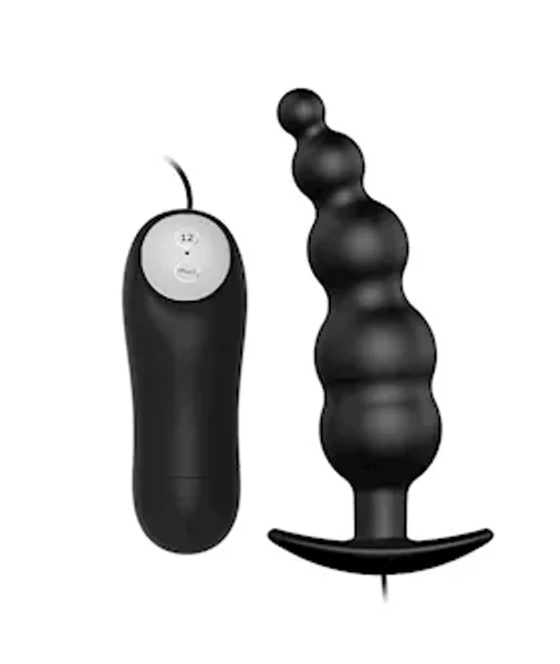 Remote Control Vibrating Anal Butt Beads - 4.6 Inch - Black - 4.4 Inch — image 2 of 9