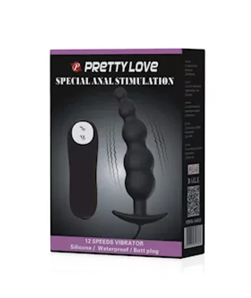 Remote Control Vibrating Anal Butt Beads - 4.6 Inch - Black - 4.4 Inch — image 3 of 9