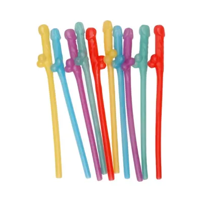 Party Pecker Sipping Straws Display 144 Count