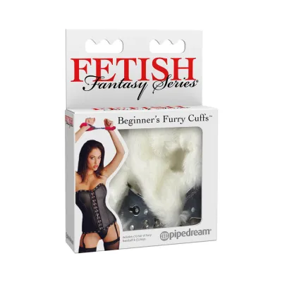 Fetish Fantasy Beginners Furry Cuffs White