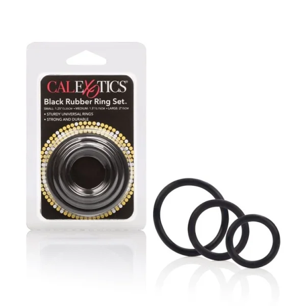 Rubber Ring Black 3pc Set — image 4 of 4