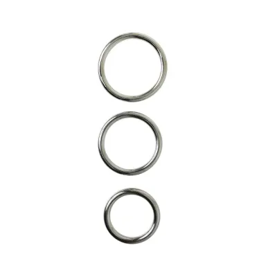 Sportsheets Seamless Metal O Rings 3 Pack Silver