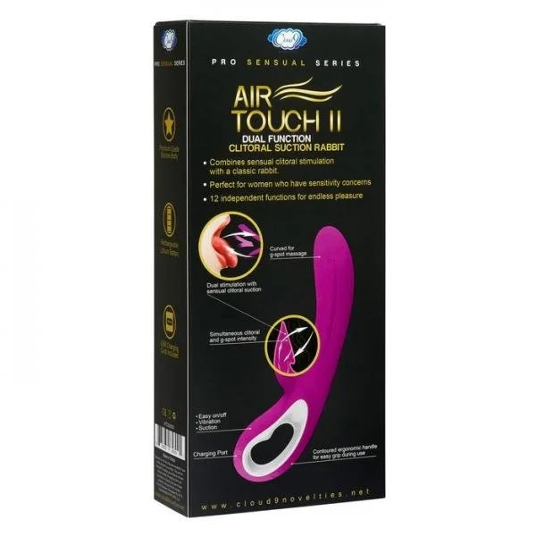 Air Touch 2 Purple Clitoral Suction Rabbit Vibrator — image 7 of 8