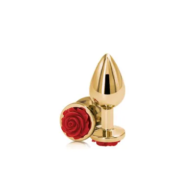 Rose Buttplug 3 5 Inch Red
