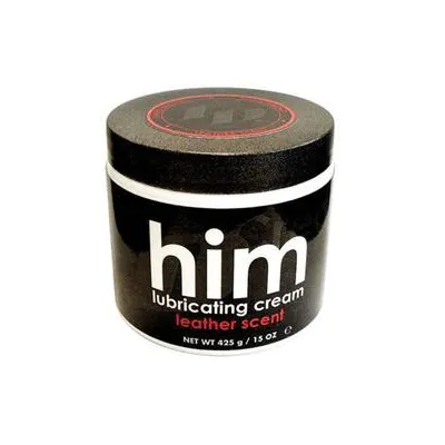 ID Him Oil Based Lubricant Cream Leather Scented 15 Ounce
