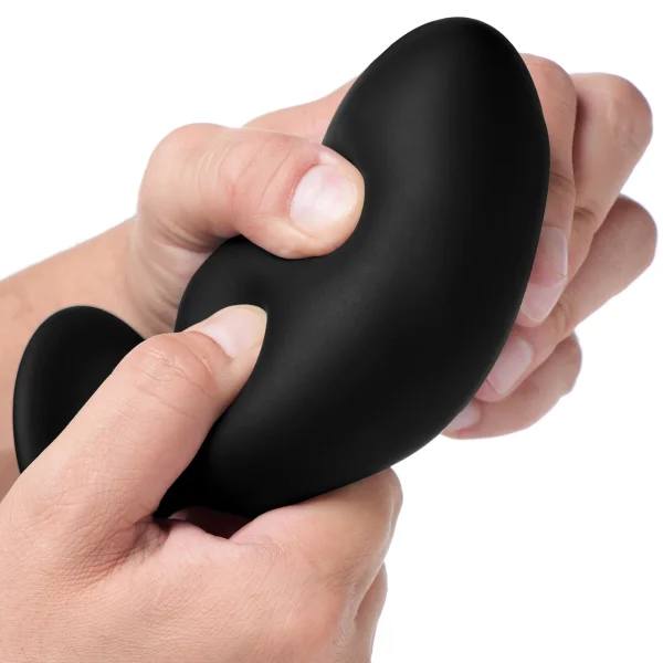 Squeeze-It Squeezable Silicone Anal Plug, Large - Black — image 5 of 6