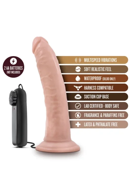 Dr. Skin - Dr. Dave - 7" Vibrating Cock with Suction Cup