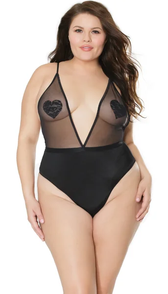 Sexy Mesh Crotchless Teddy — image 16 of 17