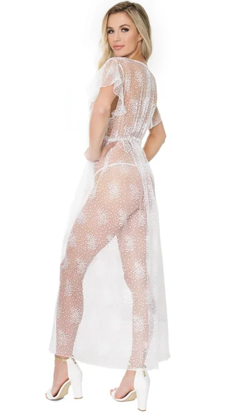 Sheer White Bridal Robe — image 13 of 13