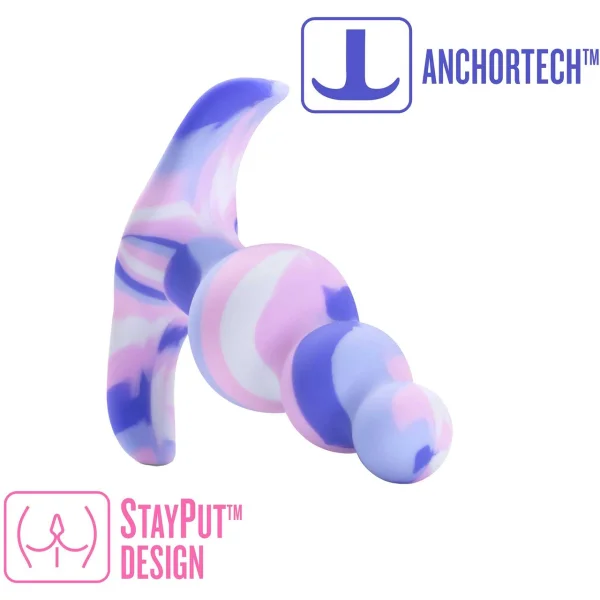 Avant Twilight Beaded Silicone Butt Plug By Blush - Blue — image 6 of 10