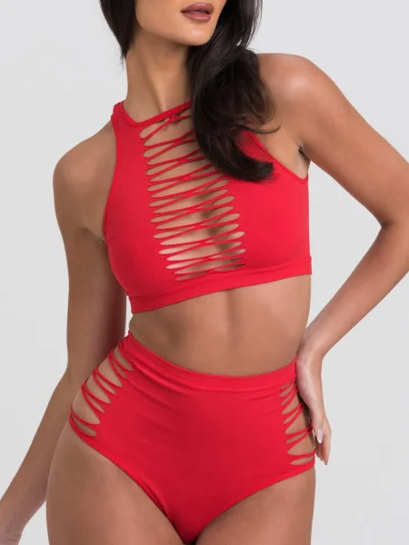 Lovehoney Criss-Cross Red Bra Set