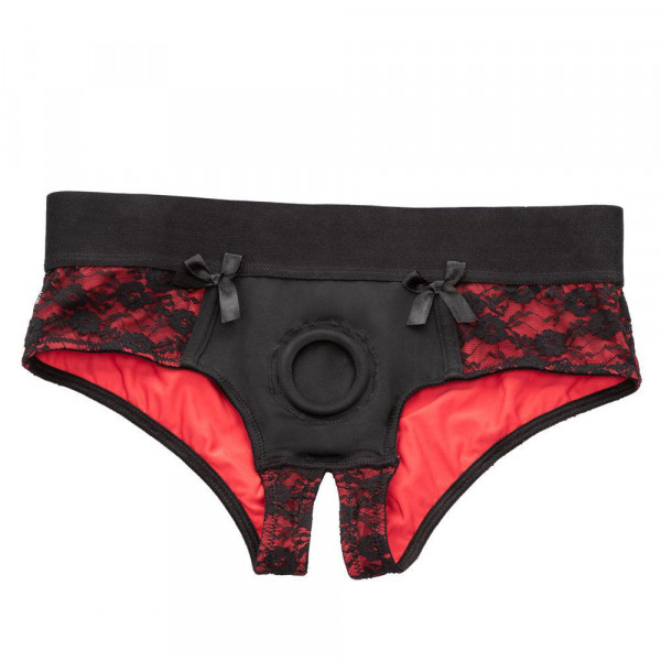 Scandal Crotchless Pegging Panty Set with Dildo - Small/Medium