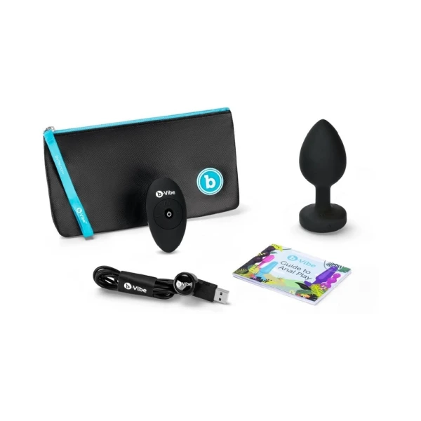 b-Vibe Vibrating Jewel Plug Xxl Black