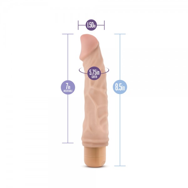 Dr Skin Cock Vibe #6 9 inches Dong Beige