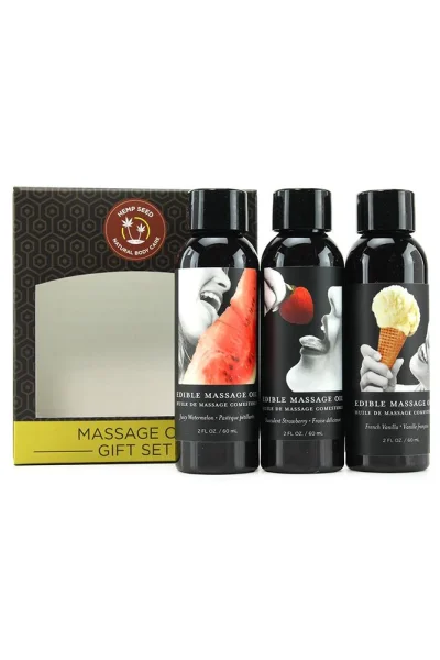 Hempseed Edible Massage Oil Gift Set | 2oz x 3