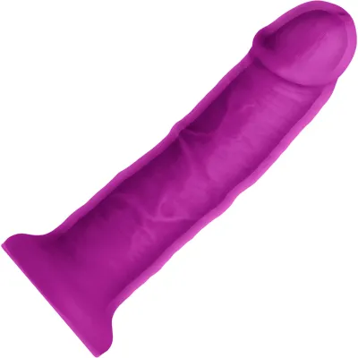 Colours Dual Density Girth 7 Inch Silicone Suction Cup Dildo Purple