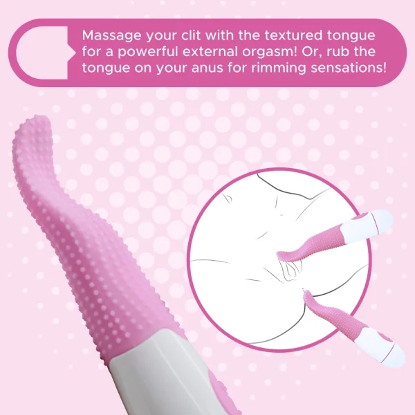 FREE Nubby Tongue Shaped Vibrator - Add To Your Cart!