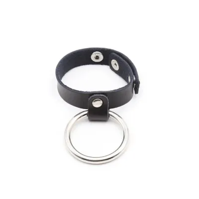 Metal Cock Ring And Ball Divider Black