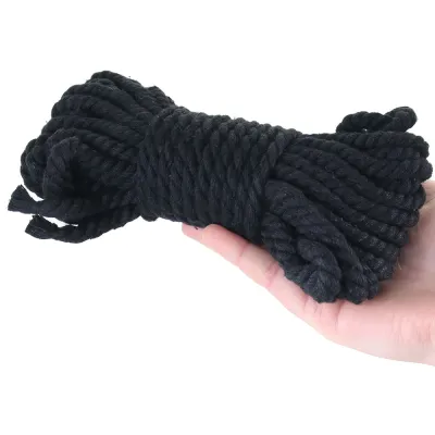 Merci Bind Tie Hemp 50ft Bondage Rope in Black