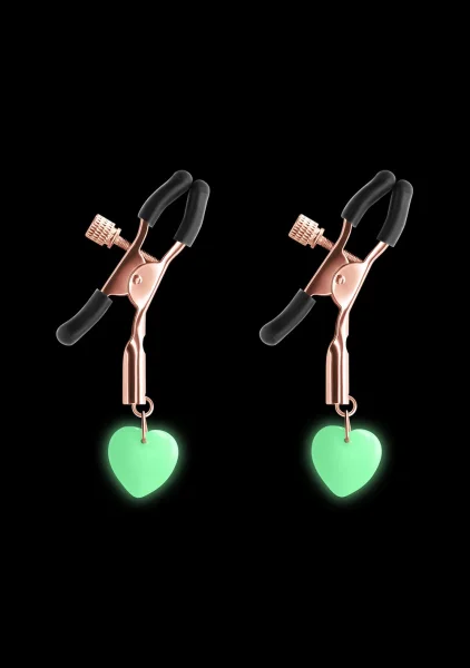 Bound Adjustable G3 Glow In The Dark Nipple Clamps by NS Novelties - Gunmetal
