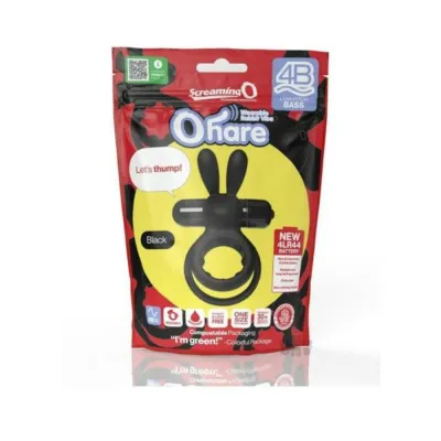 Cock Rings Screaming O 4b Ohare Vibrating Rabbit Double Cockring Black