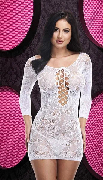 Lace Off The Shoulder Mini Dress — image 21 of 24