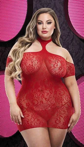 Choker Neck Mini Dress — image 23 of 24