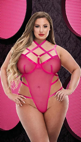 Sexy Sheer Strappy Teddy — image 23 of 24